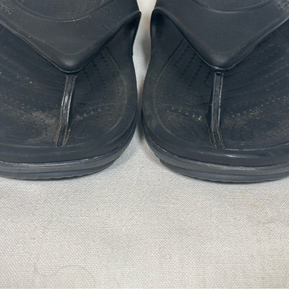 Crocs Kadee II Flip Flop Sandals-Black-Women Size 8 - Picture 2 of 11